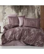 Parure housse de couette satin de coton Loft violette