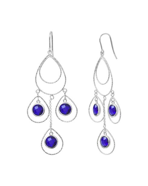 Boucles d'oreilles en Argent & Cristal