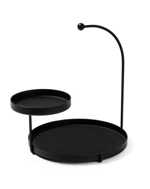 Accessoire décoratif en métal noir - 25x28x21