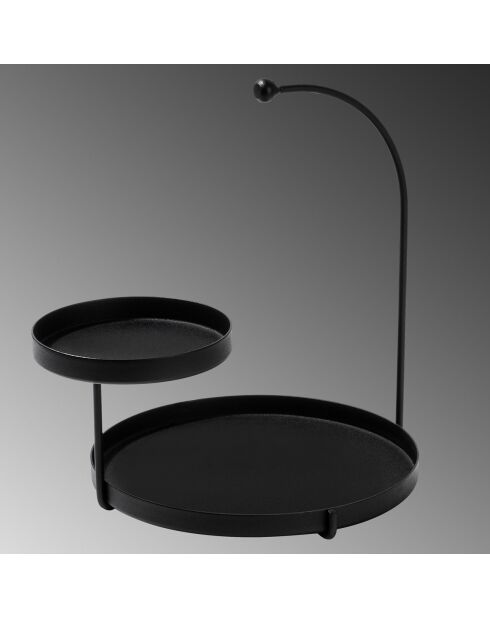 Accessoire décoratif en métal noir - 25x28x21