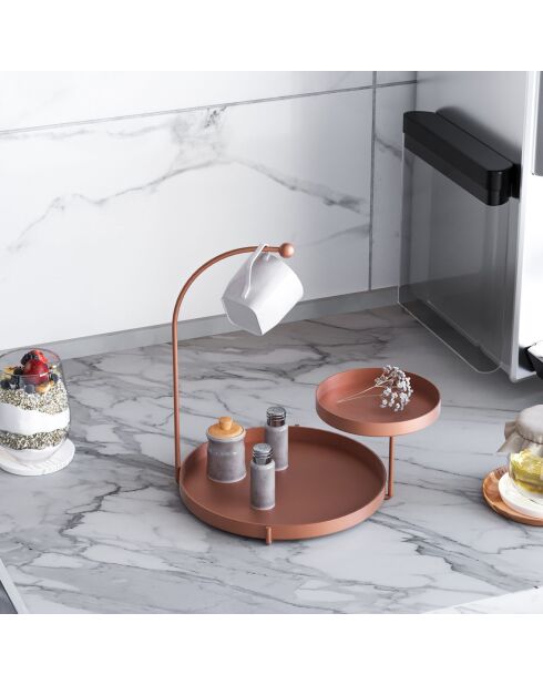 Accessoire décoratif en métal cuivre - 25x28x21