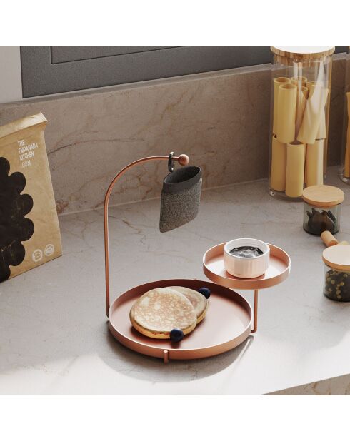 Accessoire décoratif en métal cuivre - 25x28x21