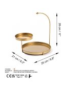 Accessoire décoratif en métal doré - 25x28x21