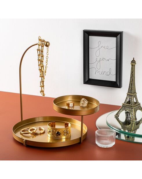 Accessoire décoratif en métal doré - 25x28x21