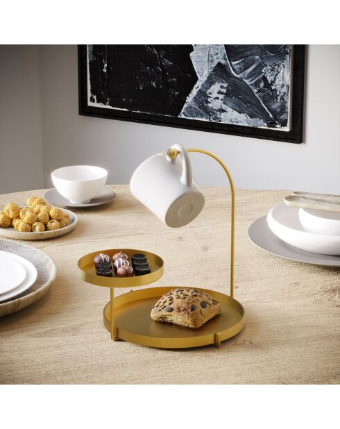 Accessoire décoratif en métal doré - 25x28x21