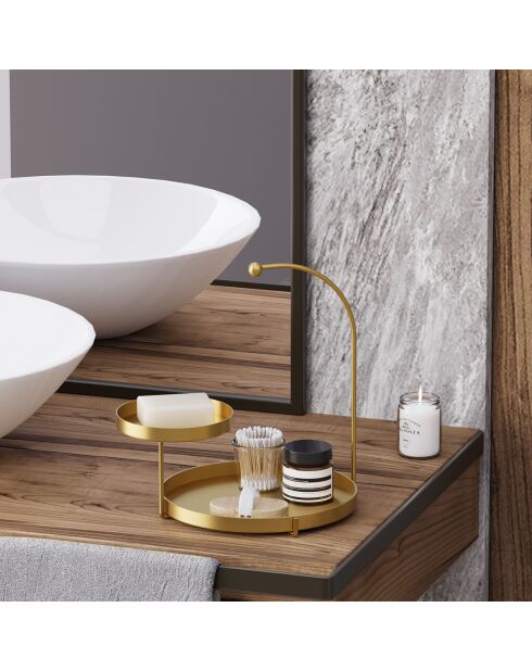 Accessoire décoratif en métal doré - 25x28x21