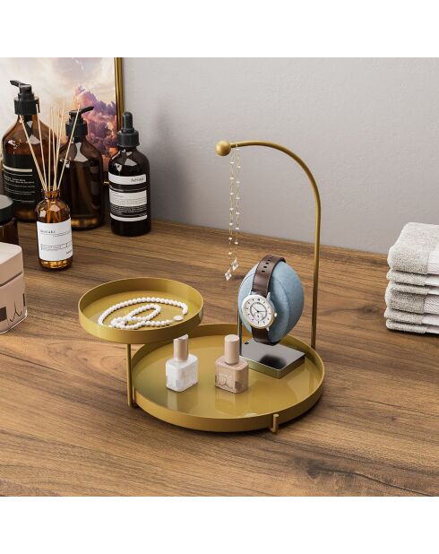 Accessoire décoratif en métal doré - 25x28x21