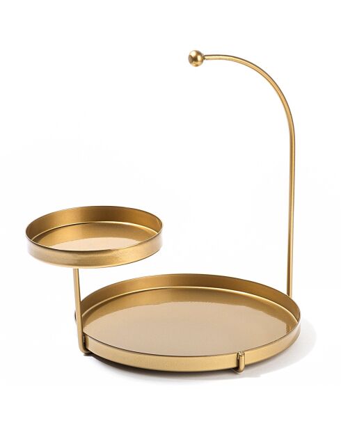 Accessoire décoratif en métal doré - 25x28x21