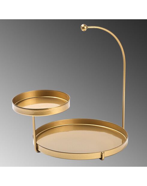 Accessoire décoratif en métal doré - 25x28x21