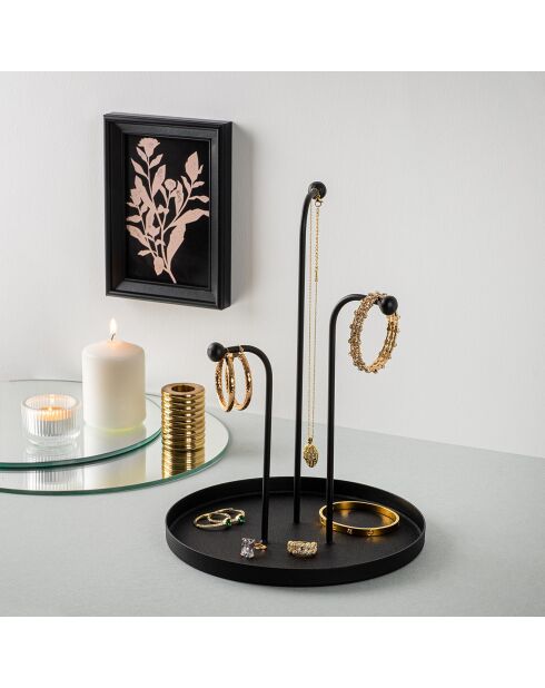 Accessoire décoratif en métal noir - D.20.5 cm