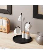 Accessoire décoratif en métal noir - D.20.5 cm