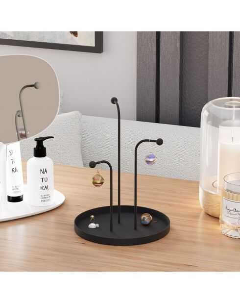 Accessoire décoratif en métal noir - D.20.5 cm