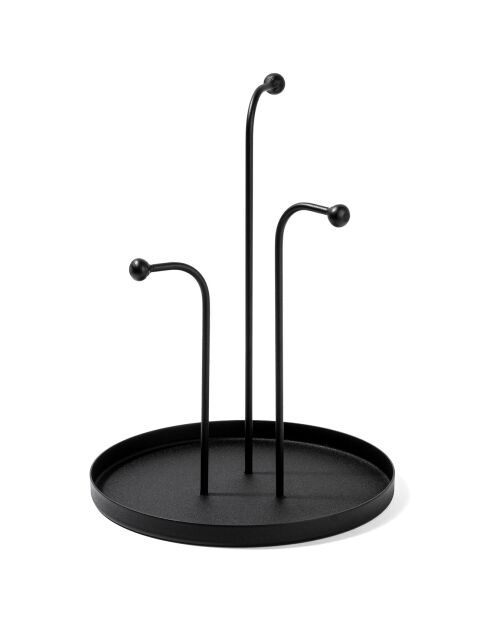 Accessoire décoratif en métal noir - D.20.5 cm