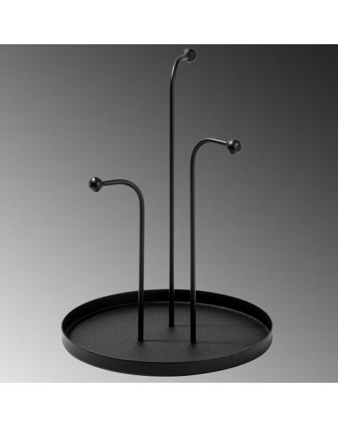 Accessoire décoratif en métal noir - D.20.5 cm