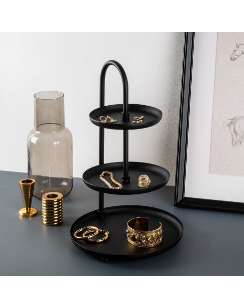 Accessoire décoratif en métal noir - D.20 cm