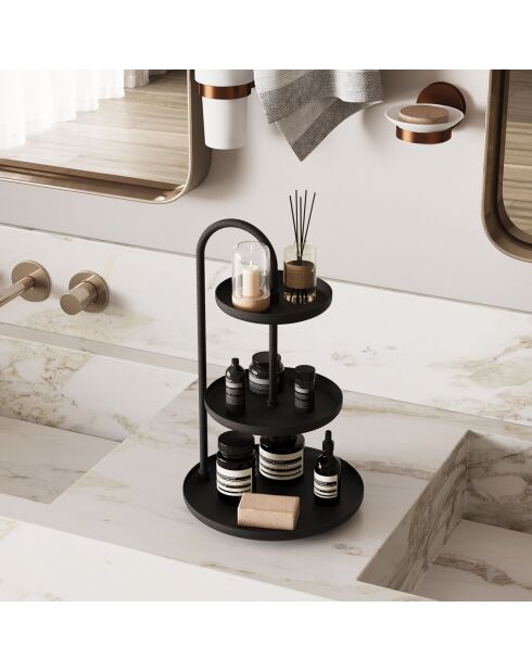 Accessoire décoratif en métal noir - D.20 cm