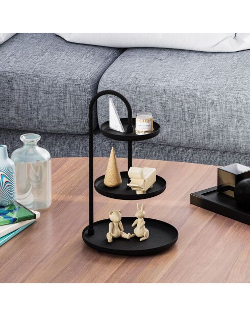 Accessoire décoratif en métal noir - D.20 cm