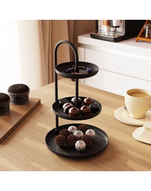 Accessoire décoratif en métal noir - D.20 cm