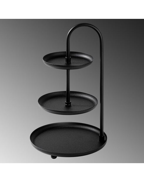 Accessoire décoratif en métal noir - D.20 cm