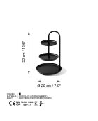 Accessoire décoratif en métal noir - D.20 cm