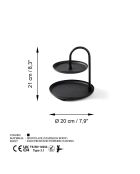 Accessoire décoratif en métal noir - D.20 cm