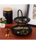 Accessoire décoratif en métal noir - D.20 cm