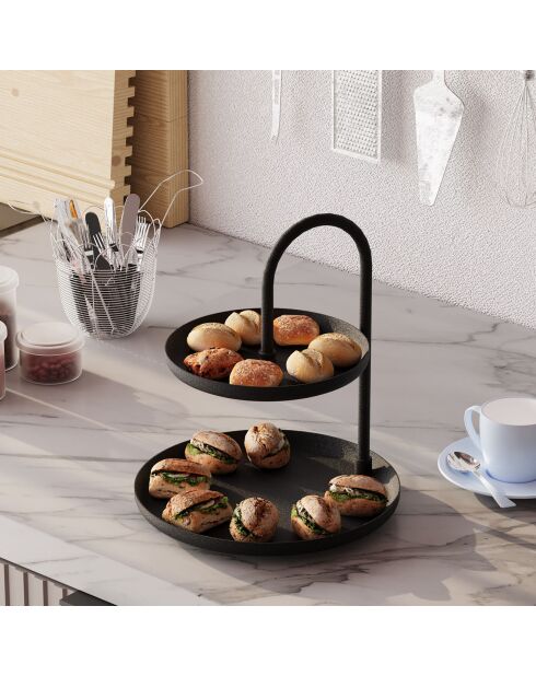 Accessoire décoratif en métal noir - D.20 cm