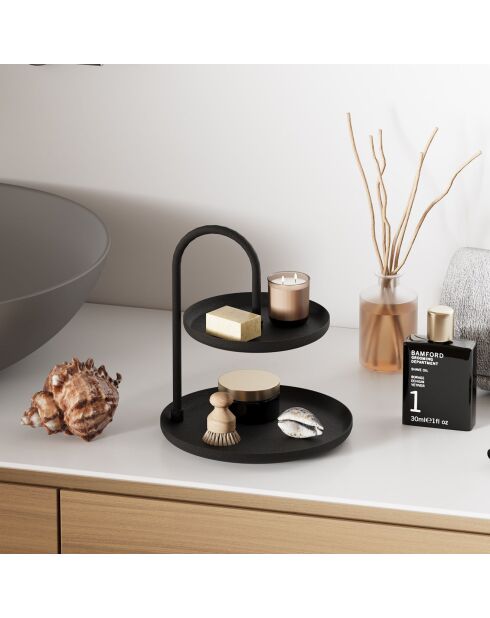 Accessoire décoratif en métal noir - D.20 cm