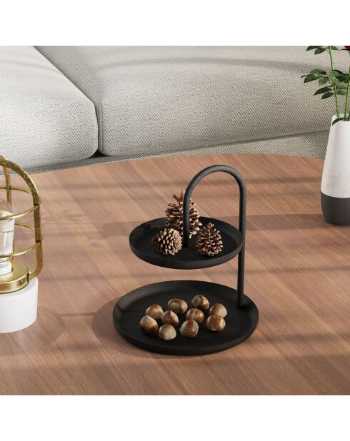 Accessoire décoratif en métal noir - D.20 cm