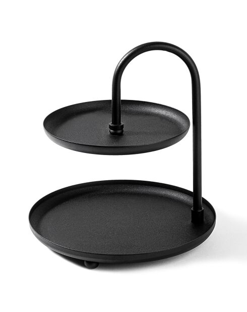 Accessoire décoratif en métal noir - D.20 cm