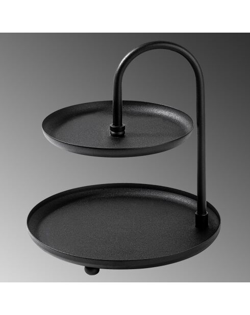 Accessoire décoratif en métal noir - D.20 cm