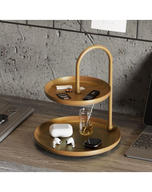 Accessoire décoratif en métal doré -  D.20 cm