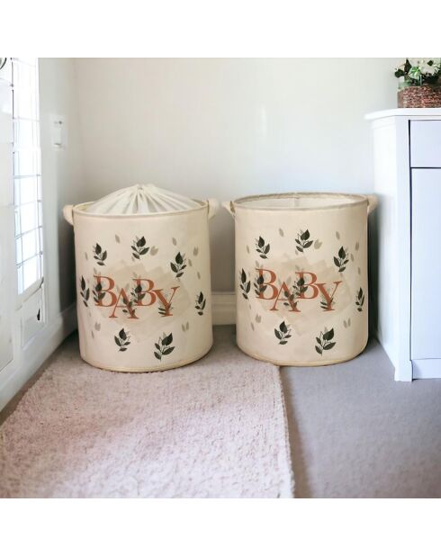 2 Paniers en feutre crème