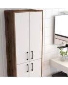 Armoire polyvalente blanc/marron - 200x60x35