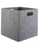Panier en feutre gris - 30 x 30 x 30 cm