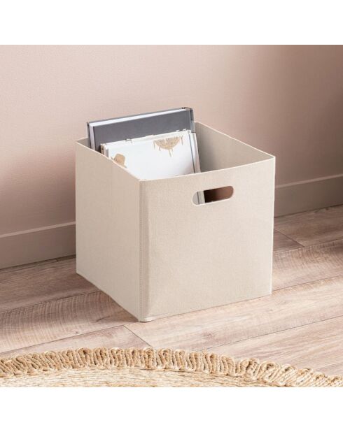 Panier en feutre crème - 30x30x3