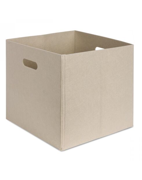 Panier en feutre crème - 30x30x3