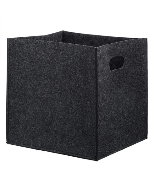 Panier en feutre noir - 24x24x24