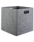 Panier en feutre gris - 24x24x24