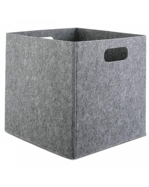 Cesta de fieltro gris - 24x24x24