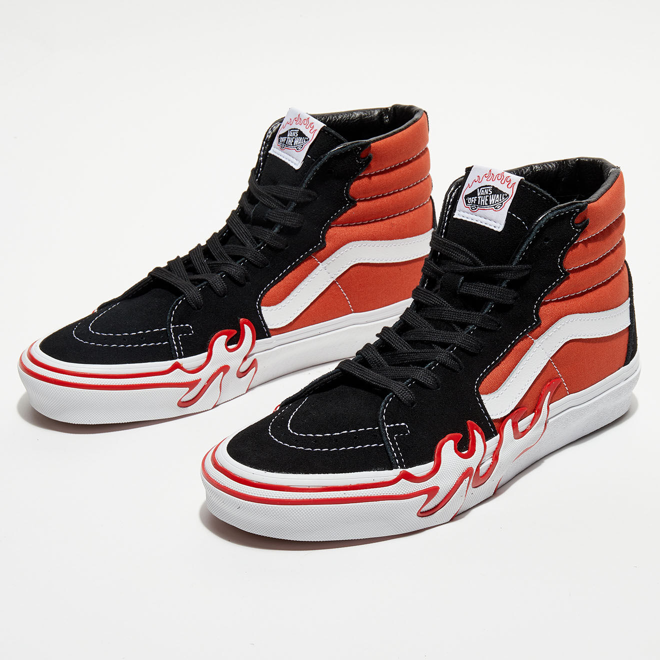 Baskets SK8-Hi Flame noir/brique Vente privée Vans BazarChic