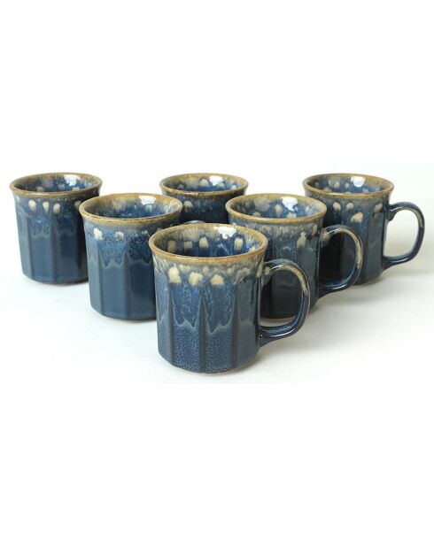 6 Tasses à café bleues - 270 ml