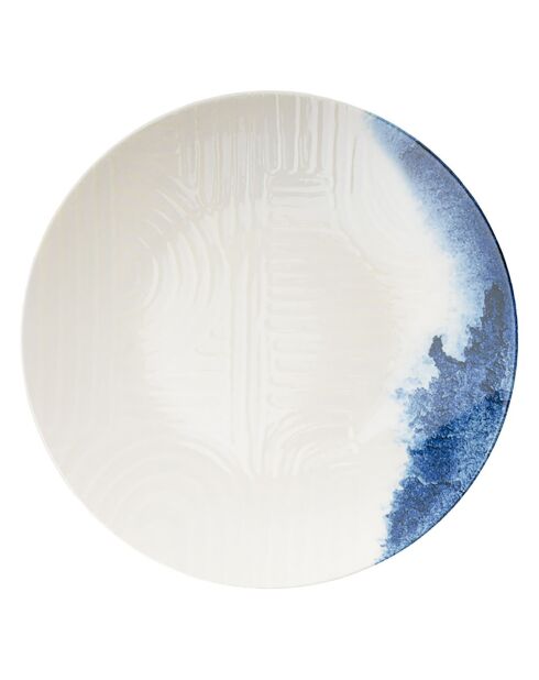 Service de table en Porcelaine blanc/bleu - 24 pièces