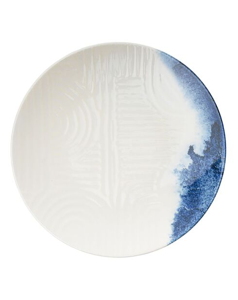 Service de table en Porcelaine blanc/bleu - 24 pièces