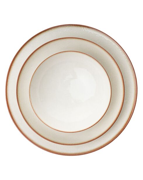 Service de table en Porcelaine crème - 24 pièces