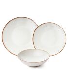 Service de table en Porcelaine crème - 24 pièces