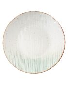 Service de table en Porcelaine crème/vert- 24 pièces