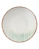 Service de table en Porcelaine crème/vert- 24 pièces