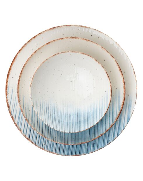 Service de table en Porcelaine multicolore - 24 pièces