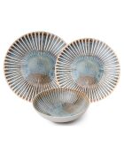 Service de table en Porcelaine multicolore - 24 pièces